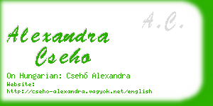 alexandra cseho business card